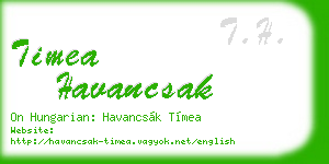timea havancsak business card
