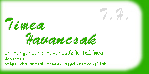 timea havancsak business card